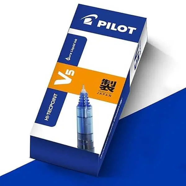 Pilot Hi Tecpoint V5 Extra Fine Point Pure Liquid Ink Roller Ball Pen Black Ink Pack of 123 - LXINDIA.COM