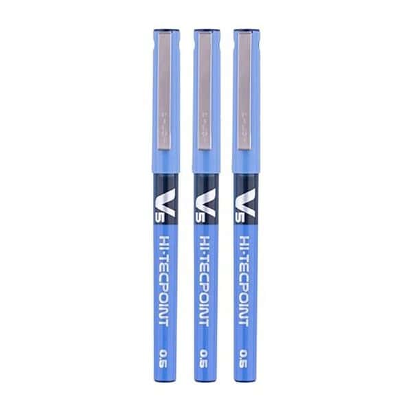 Pilot Hi Tecpoint V5 Extra Fine Point Pure Liquid Ink Roller Ball Pen Blue Ink - LXINDIA.COM