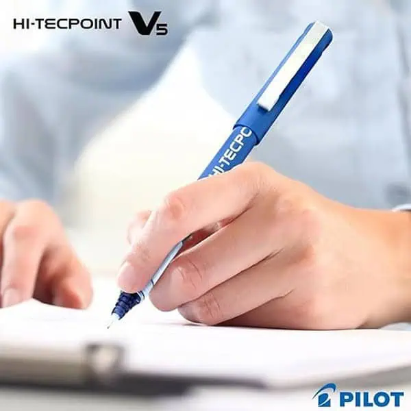 Pilot Hi Tecpoint V5 Extra Fine Point Pure Liquid Ink Roller Ball Pen Blue Ink Pack of 101 - LXINDIA.COM