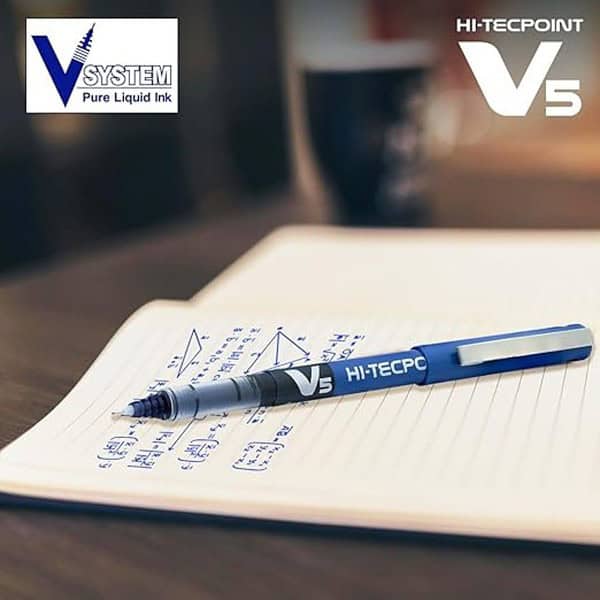 Pilot Hi Tecpoint V5 Extra Fine Point Pure Liquid Ink Roller Ball Pen Blue Ink Pack of 102 - LXINDIA.COM