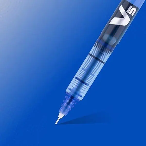 Pilot Hi Tecpoint V5 Extra Fine Point Pure Liquid Ink Roller Ball Pen Blue Ink1 - LXINDIA.COM