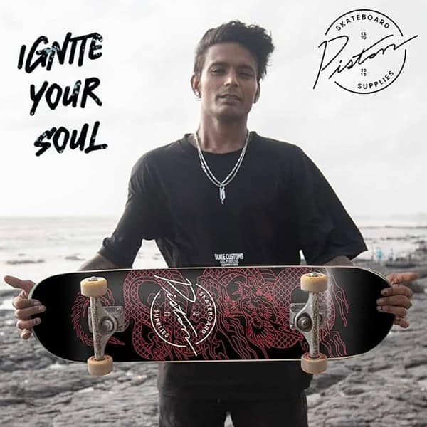 Piston 7 PLY Hardrock Maple Complete Skateboard Best Setup for Skateboarders 1 - LXINDIA.COM