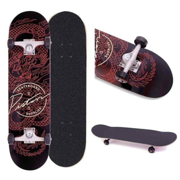 Piston 7 PLY Hardrock Maple Complete Skateboard Best Setup for Skateboarders - LXINDIA.COM