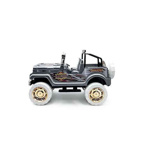 Plastboy Big Size Metallised Raider Jeep Toy Silver B - LXINDIA.COM