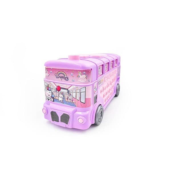 Plastic Non Electric Heavy Duty Stylish Big Size Bus Pink - LXINDIA.COM