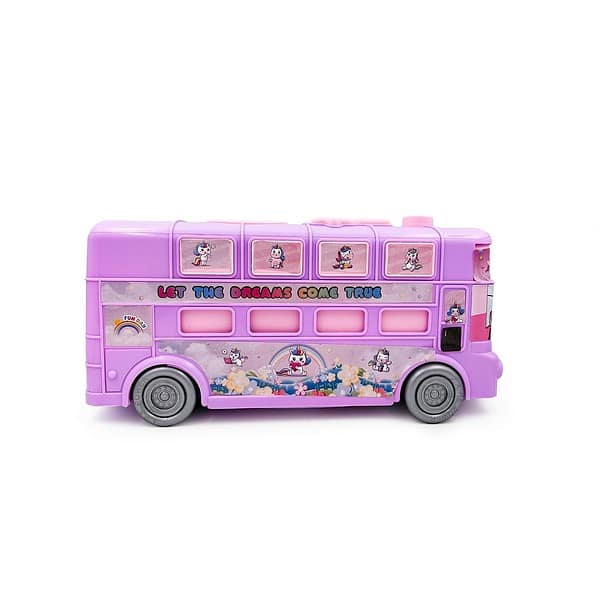 Plastic Non Electric Heavy Duty Stylish Big Size Bus Pink a - LXINDIA.COM