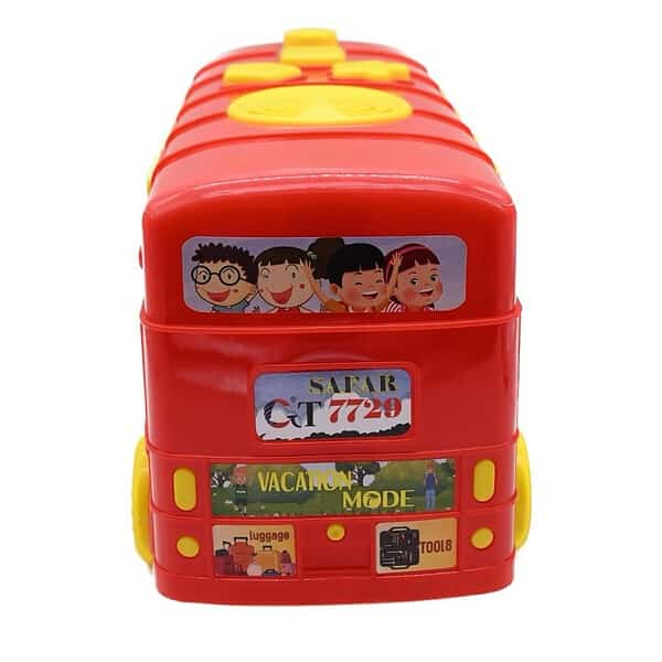 Plastic Non Electric Heavy Duty Stylish Big Size Bus Red A - LXINDIA.COM