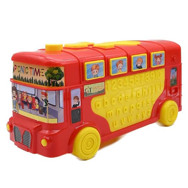 Plastic Non Electric Heavy Duty Stylish Big Size Bus Red B - LXINDIA.COM