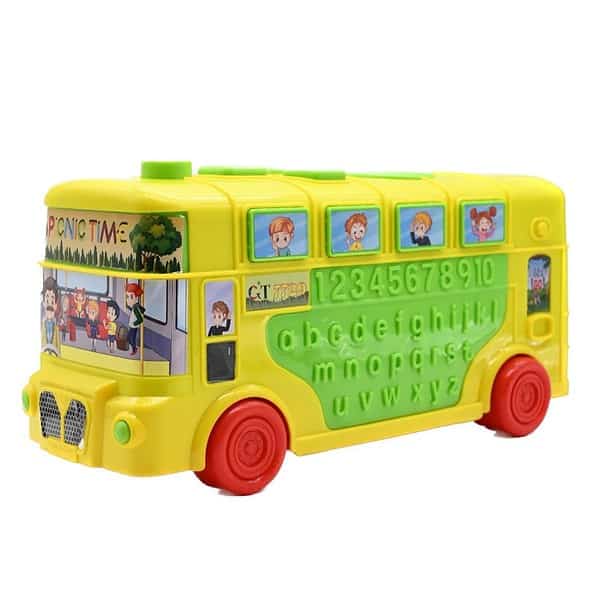 Plastic Non Electric Heavy Duty Stylish Big Size Bus Yellow C - LXINDIA.COM