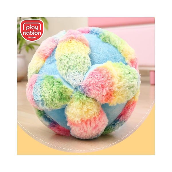 Play Nation Premium Colorful Plush Clutching Soft Ball with Rattle 1 - LXINDIA.COM