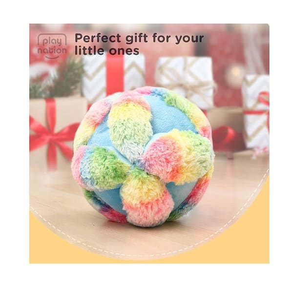 Play Nation Premium Colorful Plush Clutching Soft Ball with Rattle 2 - LXINDIA.COM