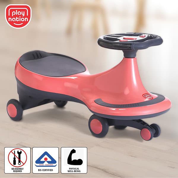 Play Nation Premium Kids Swing Car with Light And Music for 3 to 5 Years Kids f - LXINDIA.COM