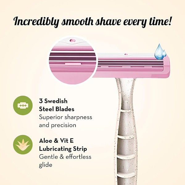 Plush Disposable Eco Razor for Women Pack of 33 - LXINDIA.COM