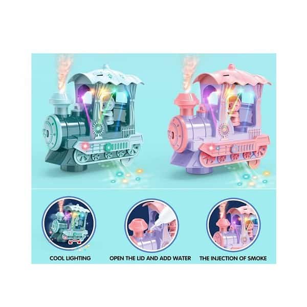 PoPo Toys Musical Spray Steam Train Toy 2 - LXINDIA.COM