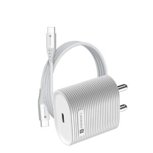 Portronics Adapto 33G 33W GaN Type C PD Port Charger with 60W Nylon Braided Type C Cable - LXINDIA.COM