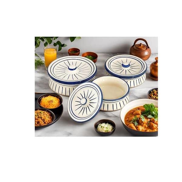 Praahi Lifestyle Ceramic Biryani Handi Set with lid 1 - LXINDIA.COM