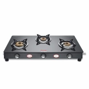 Preethi Blu Flame Sparkle Glass top 3 Burner Gas Stove - LXINDIA.COM