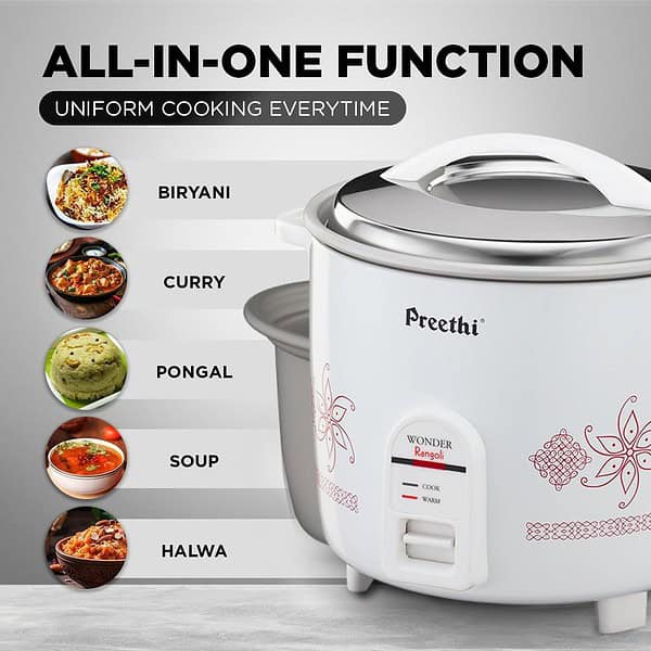 Preethi Electric Rice Cooker 1.8 Litre RC 320 A182 - LXINDIA.COM