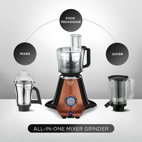 Preethi Zodiac Stardust Mixer Grinder for Kitchen 5 Jars 750 Watt Mixie MG 2652 - LXINDIA.COM