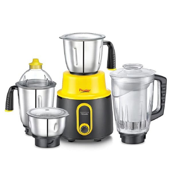 Prestige Delight Plus 750 W Mixer Grinder Black and yellow - LXINDIA.COM