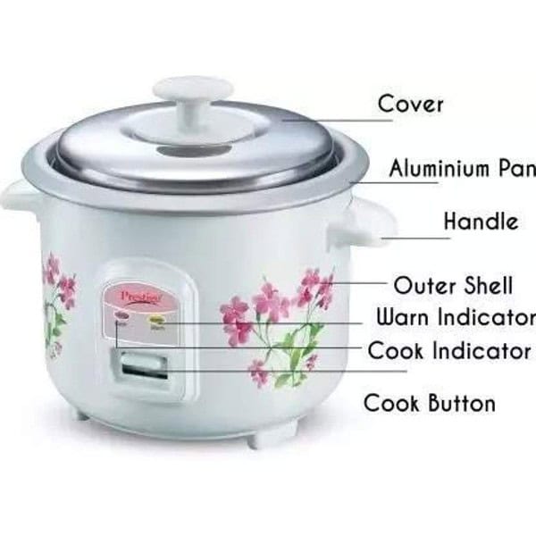 Prestige PRWO 0.6 L Electric Rice Cooker with 2 cooking pans1 - LXINDIA.COM