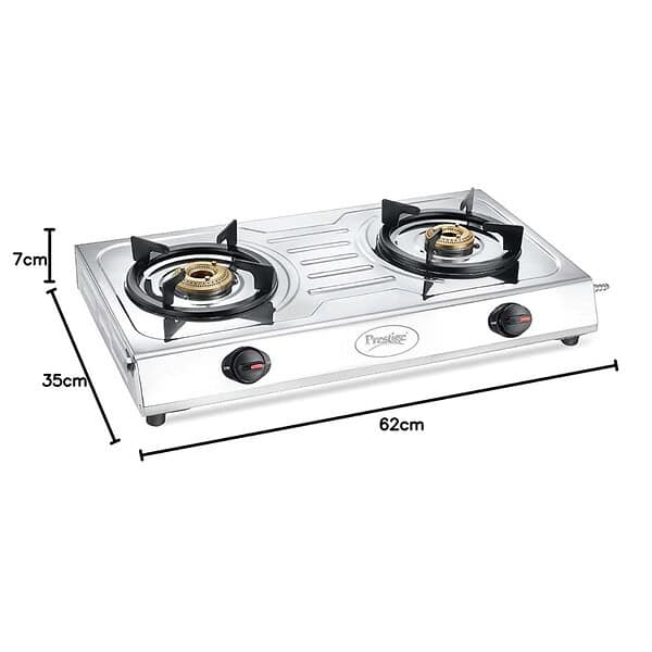 Prestige Prime LP Gas Stove with 2 Brass Burners1 - LXINDIA.COM