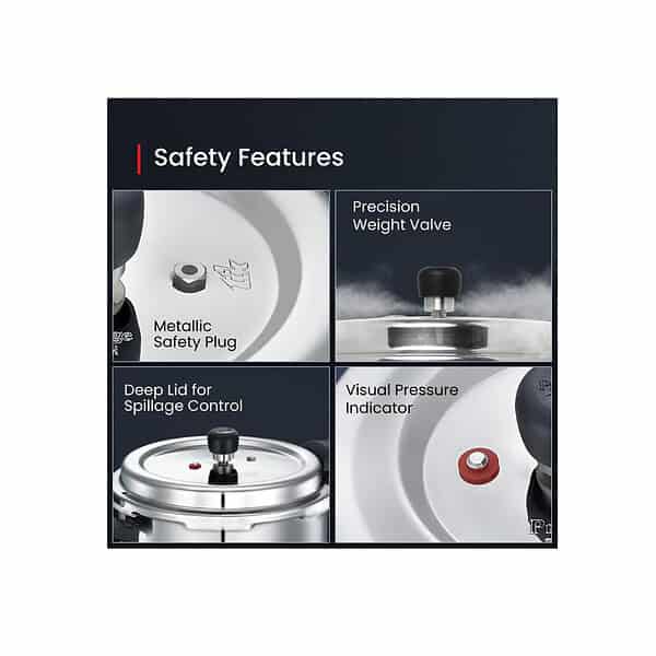 Prestige Svachh Deluxe Alpha stainless steel 3 Litre Pressure Cooker - LXINDIA.COM