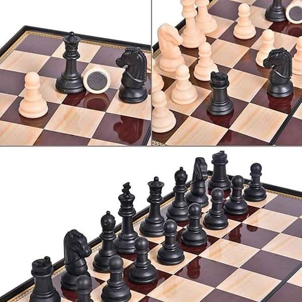 Prime Deals Magnetic Educational Plastic Chess Board Set 12 Inch Brown Color 2 - LXINDIA.COM