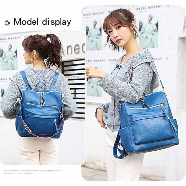 ProArch Stylish Suede Leather Anti Theft Womens Fashion Backpack 3 - LXINDIA.COM