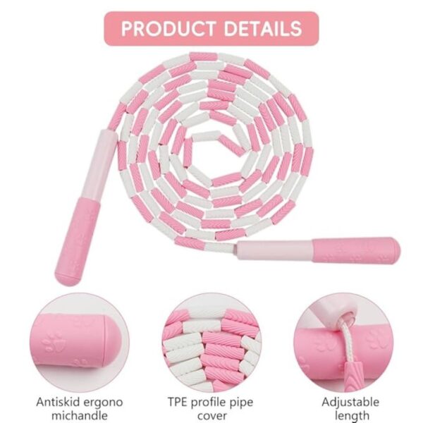 Proberos Kids Skipping Rope Anti slip Jump Rope 2.8m Adjustable Jump Rope 1 - LXINDIA.COM