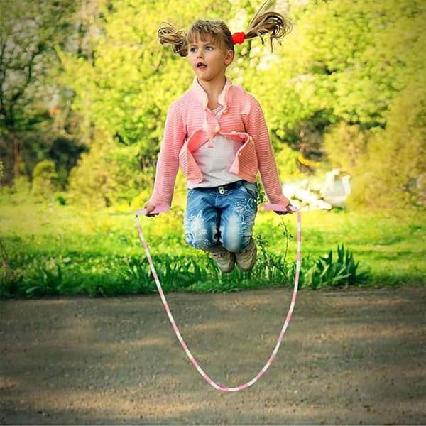 Proberos Kids Skipping Rope Anti slip Jump Rope 2.8m Adjustable Jump Rope 3 - LXINDIA.COM