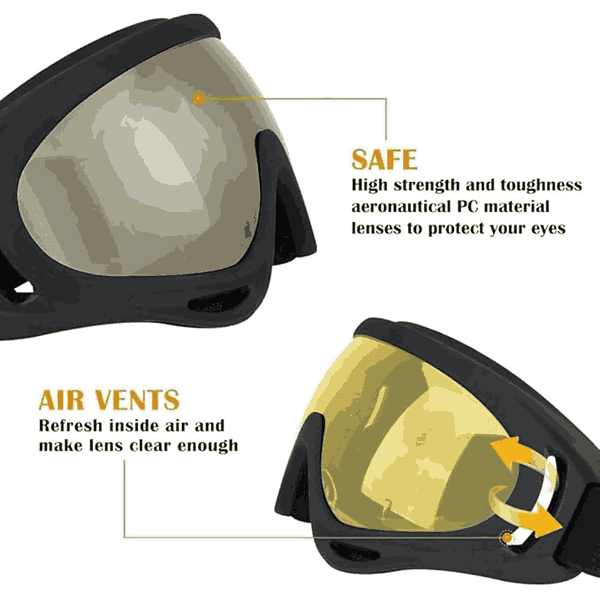 Proberos Uv400 Windproof X400 Goggles Yellow1 - LXINDIA.COM