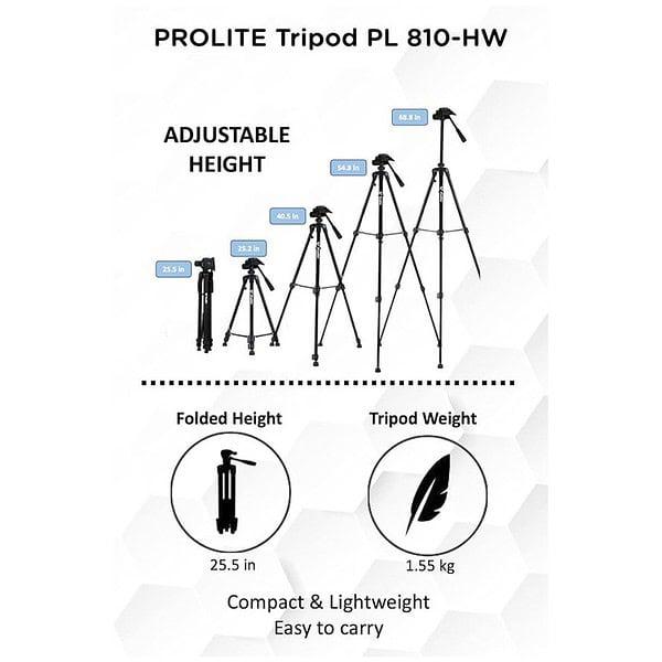 Prolite PL 810HW Tripod with Mobile Holder And Carry Bag3 - LXINDIA.COM