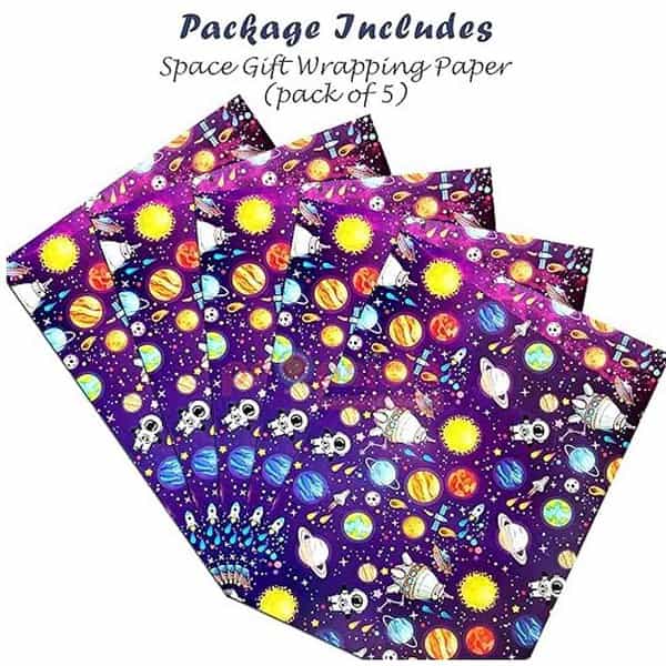 Propsicle Printed Gift Wrapping Paper Space Theme Print2 - LXINDIA.COM