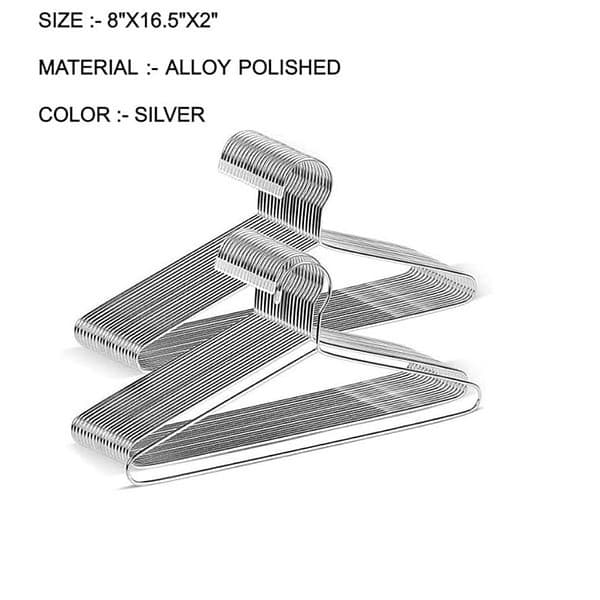 PulGos Heavy Duty Metal Clothes Hanger with Polished Metal 2 - LXINDIA.COM