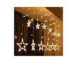 Quace 12 Stars Curtain String Lights with 8 Flashing Modes Warm White - LXINDIA.COM