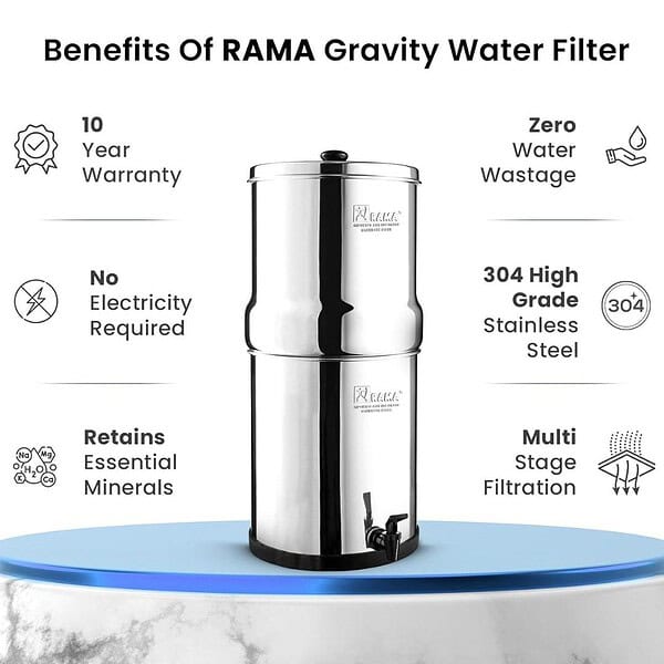 RAMA Gravity Water Filter 12 Litre Storage 24 Litre Total Capacity2 - LXINDIA.COM