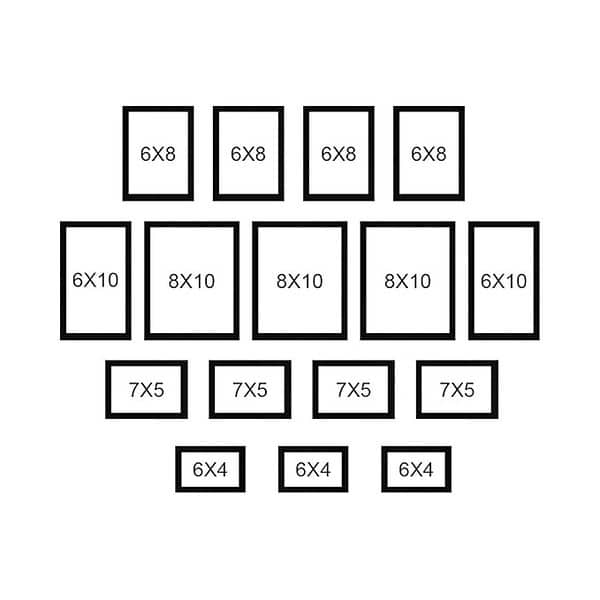 RANDOM Synthetic Photo Frame Set For Wall 16 Individual Photo Frames Black 1 - LXINDIA.COM
