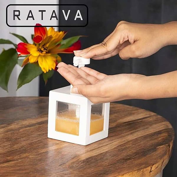 RATAVA 500Ml Square Shampoo Bottle dispenser for Shower Soap White 3 - LXINDIA.COM