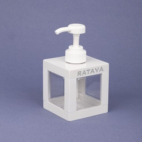 RATAVA 500Ml Square Shampoo Bottle dispenser for Shower Soap White - LXINDIA.COM