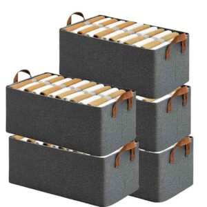 RENVA 4PCS Collapsible Fabric Storage Cubes Organizer - LXINDIA.COM