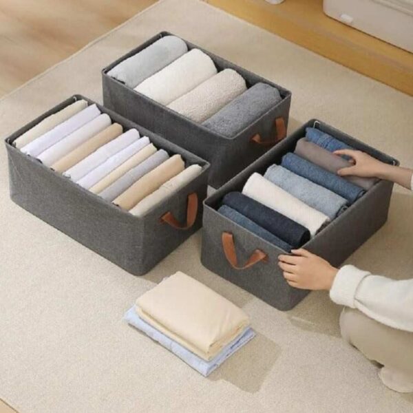 RENVA 4PCS Collapsible Fabric Storage Cubes Organizer 1 - LXINDIA.COM