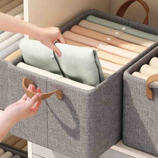 RENVA 4PCS Collapsible Fabric Storage Cubes Organizer 3 - LXINDIA.COM