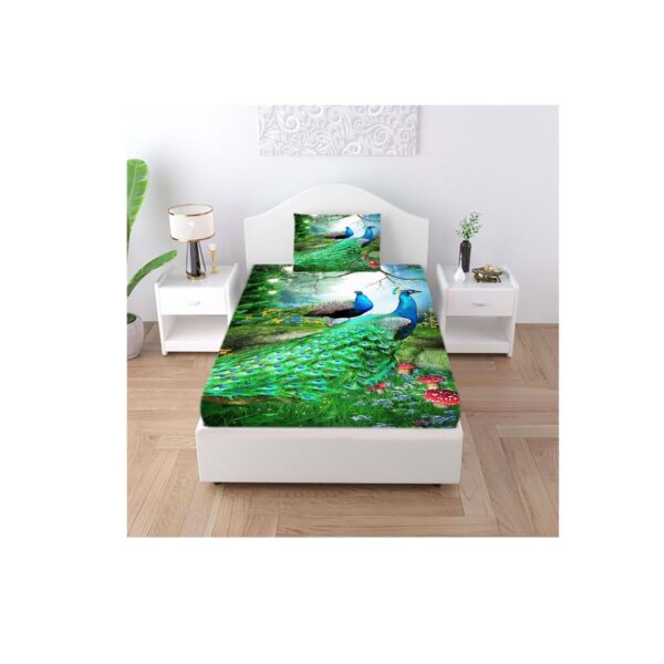 RIFTREE Peacock Velvet Kids Single bedsheet - LXINDIA.COM