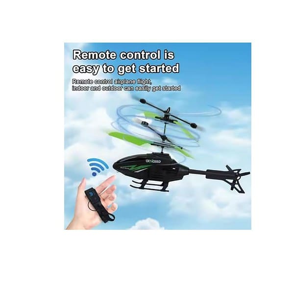 ROBOMALLS Flying Helicopter with Hand Induction Watch Charging Helicopter with 3D Light A - LXINDIA.COM