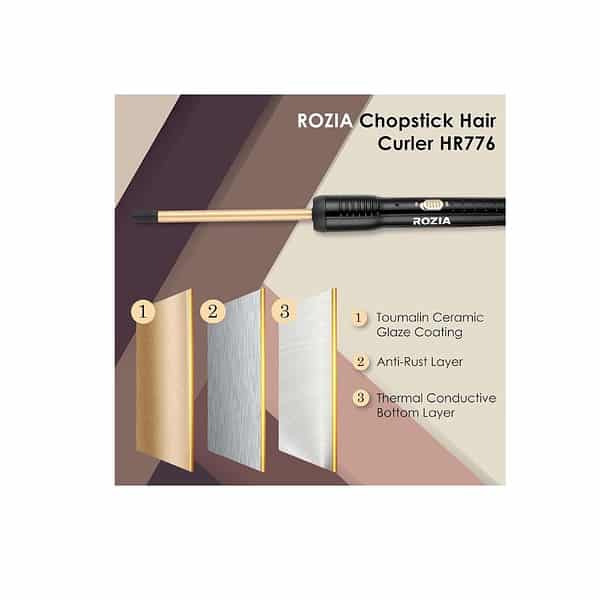 ROZIA Chopstick Hair Curler HR776 Black B - LXINDIA.COM