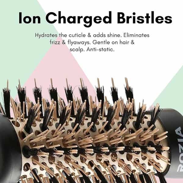 ROZIA Pro Boar Bristles Round Hair Brush 54 MM1 - LXINDIA.COM