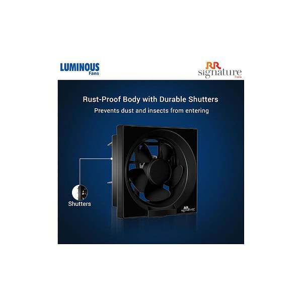 RR Signature Vento Deluxe 150 MM Exhaust Fan BlackA - LXINDIA.COM