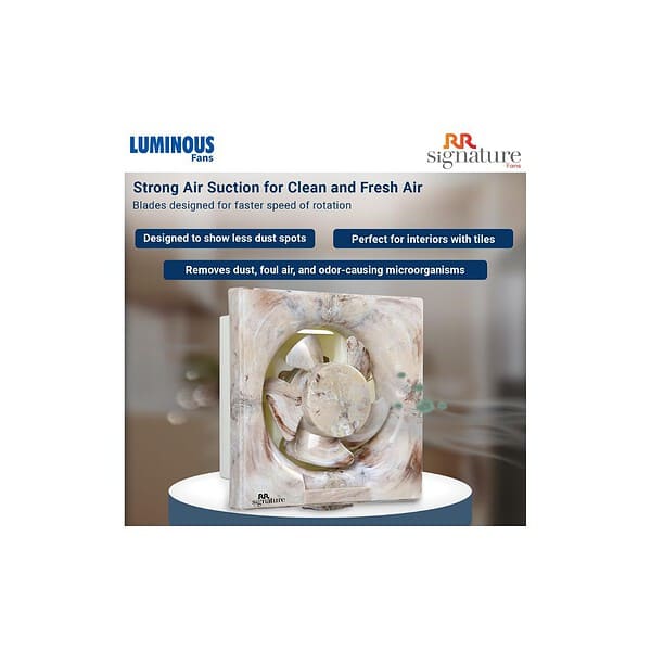 RR Signature Vento Deluxe 150 MM Exhaust Fan Marble BeigeB - LXINDIA.COM