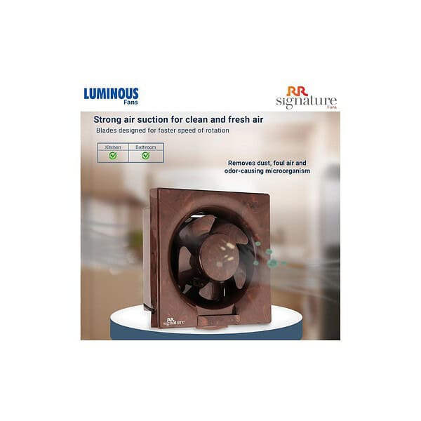 RR Signature Vento Deluxe 150 MM Exhaust Fan Marble BrownB - LXINDIA.COM